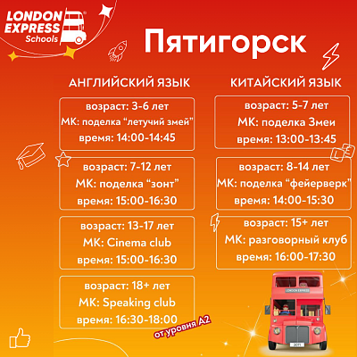 День открытых дверей в London Express – Расписание на 25 января в Пятигорске!